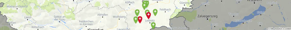Kartenansicht für Apotheken-Notdienste in der Nähe von Preding (Deutschlandsberg, Steiermark)
